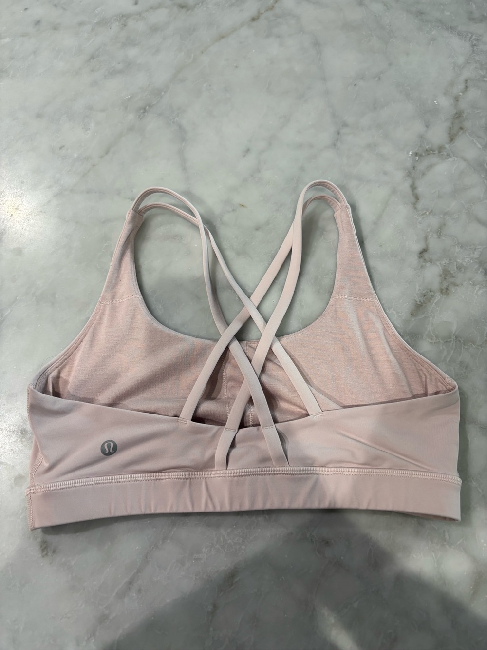 lululemon athletica Pale Pink Strappy Crisscross Sports Bra